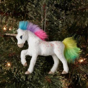 Wondershop 2023 Multi Color Sparkling Unicorn Christmas Ornament NWT ~ Last One!